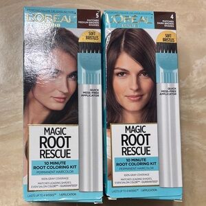 L'Oreal Magic Root Rescue Kit - Medium to Dark Brown Shades Set of 2